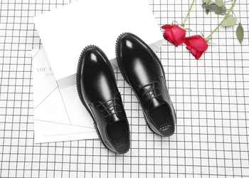 

spring new fashion male wedding shoes male pointed toes black casual dress shoes male england style party shoes free shipping