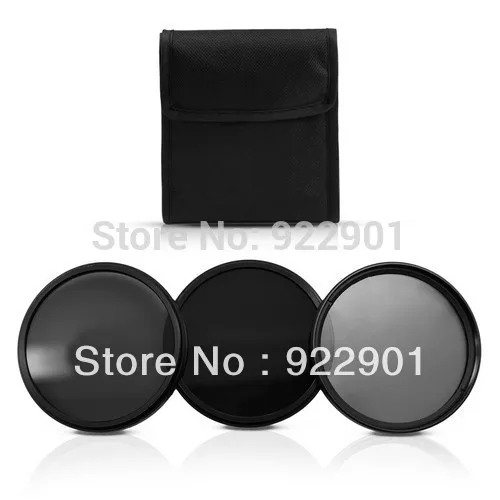 

52MM 52 Neutral Density ND2 ND4 ND8 lens Filter Kit set ND 2 4 8 + cloth bag case