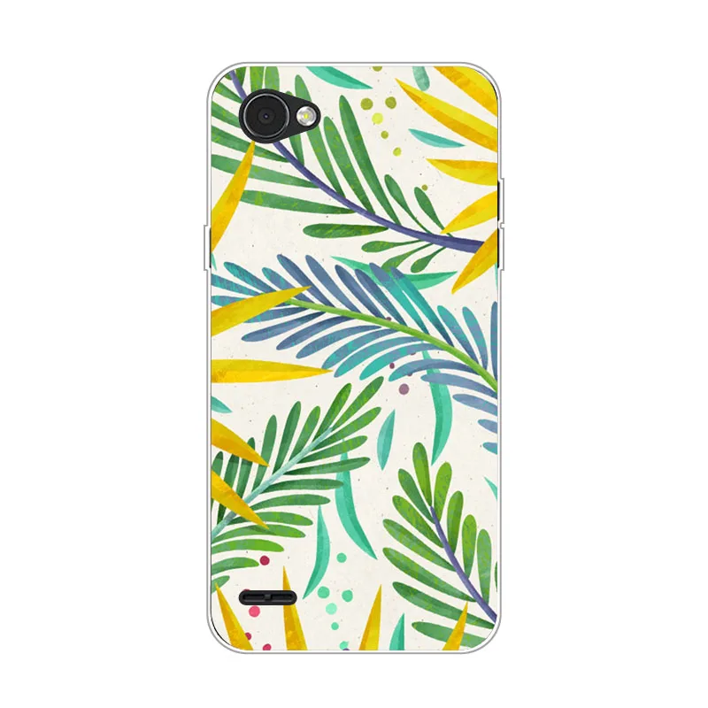 LG Q6 Case,Silicon Full flower Painting Soft TPU Back Cover for LG Q6 Phone bags