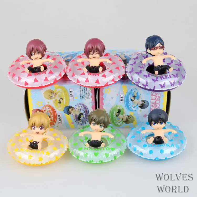 

Anime Free Eternal Summeraction Figure 6Parts / Sets Swimming Circle Model Dolls Decoration Pvc Collection Figurine Toy for Gift