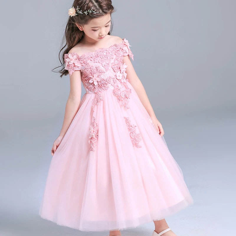 Потрясающие Элегантные платья принцессы с объемными цветочными аппликациями для девочек-подростков, Пышное Платье с роялем, одежда для