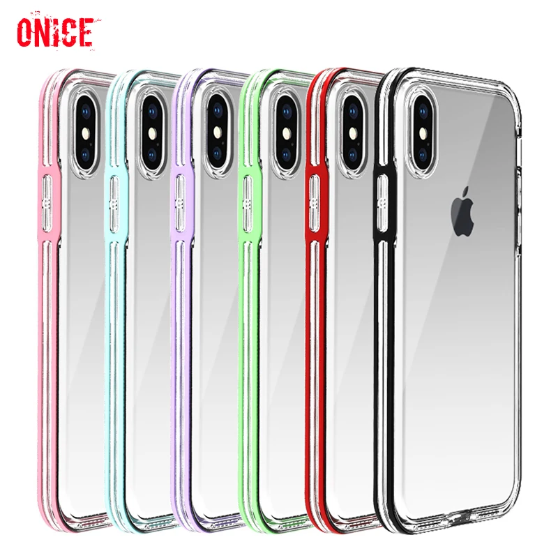 Coque for iPhone X Case Simple Transparent Silicone Phone Funda 10 7 6 6S 8 Plus Cover Accesorios |