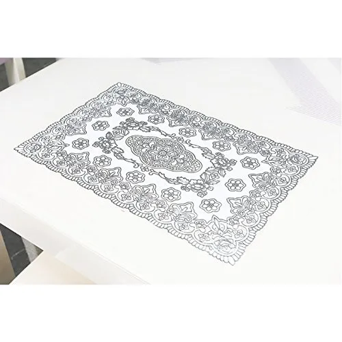 PVC Place Table Mats Heat Resistant Non Slip Set of 4,Washable Table Place Dining Table Mats Protector Dining Decoration03