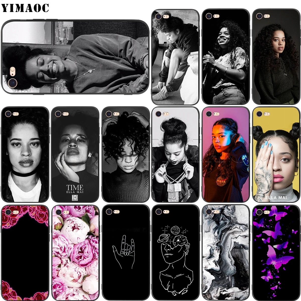

YIMAOC Ella Mai Soft Silicone Case for iPhone 11 Pro XS Max XR X 8 7 6 6S Plus 5 5s se