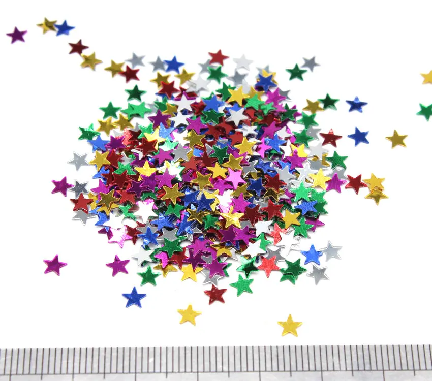 250gram pack Mini Star Sequins - Foil Shape Sequin - Multi Colour - 5mm Craft Asstorted (Around 60000 Pieces) custom luxury custom mini funny wedding invitations gold foil logo greeting card printing