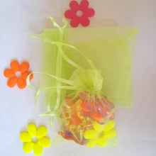 50 шт. 25*35 см светло-зеленый мешочек из органзы Ювелирная упаковка Дисплей сумки шнурок мешок для браслеты/ ожерелье мини Пряжа сумка