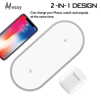 

Fast Wireless Charging Docking Station, AirPower 3 in 1 Qi Fast Wireless Charger Pad for i Watch 3/2/1,iPhone Xs Apple Airpod 2