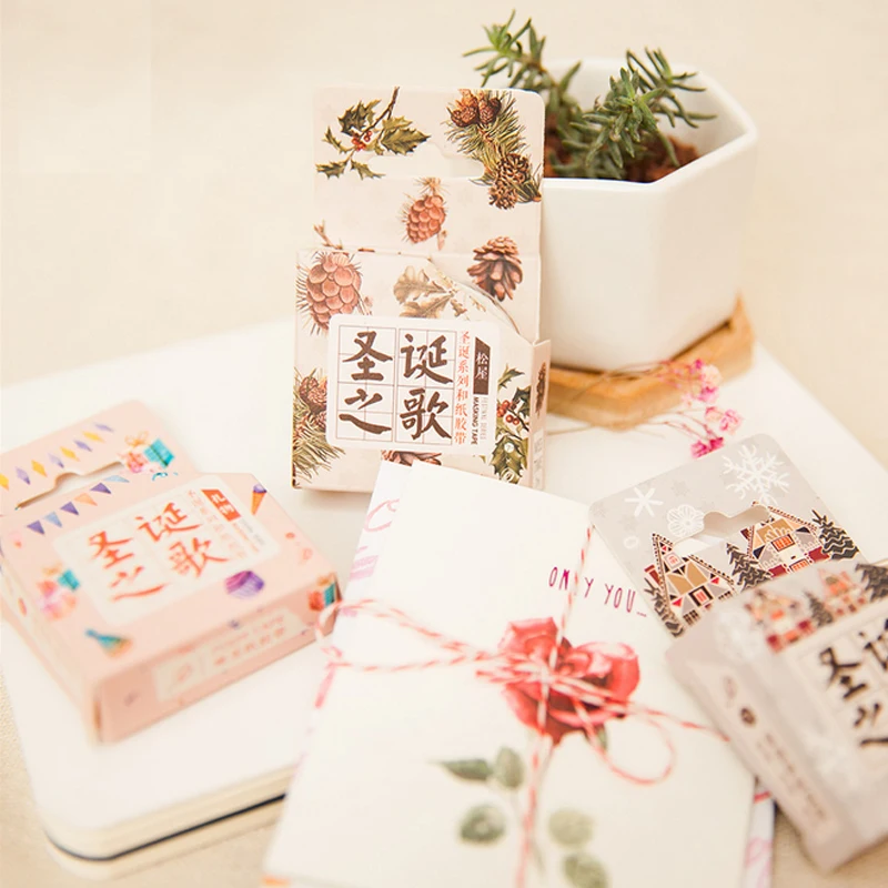 

1.5cm*7m Christmas tree gift decoration washi tape DIY decoration scrapbooking planner masking tape adhesive tape label sticker