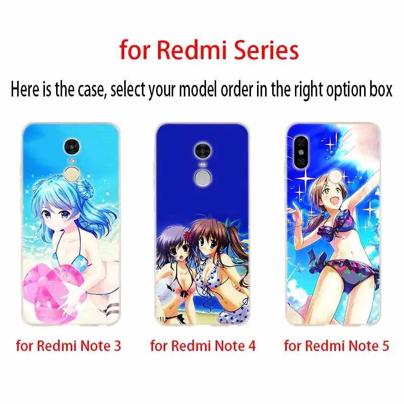 Японский мультфильм аниме девушка мода мягкий ТПУ чехол для Coque Xiaomi Redmi 9a 8a 7a 6a 5a Note