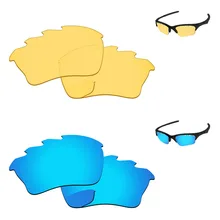 Ледяной Синий и кристально желтый 2 пары Сменные линзы для полукуртки XLJ солнцезащитные очки с отверстиями рамка UVA и UVB Защита