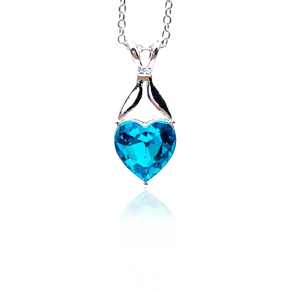 Crystal pendant necklace classic heart of the sea ...