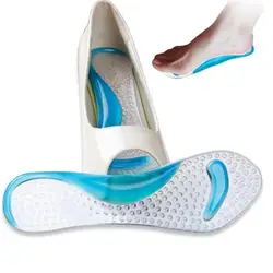 1 пара Нескользящие туфли на высоком каблуке массажные стельки частиц половина Размеры силикагель коврик для обуви толстый PU Стопы Стельки