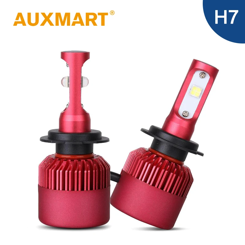 

Auxmart H7 Car LED Headlight Kit 80W/Set SMD CREE Chips Fog Light Head Lamp Bulb Single Beam Auto Lighting Cooling Fan