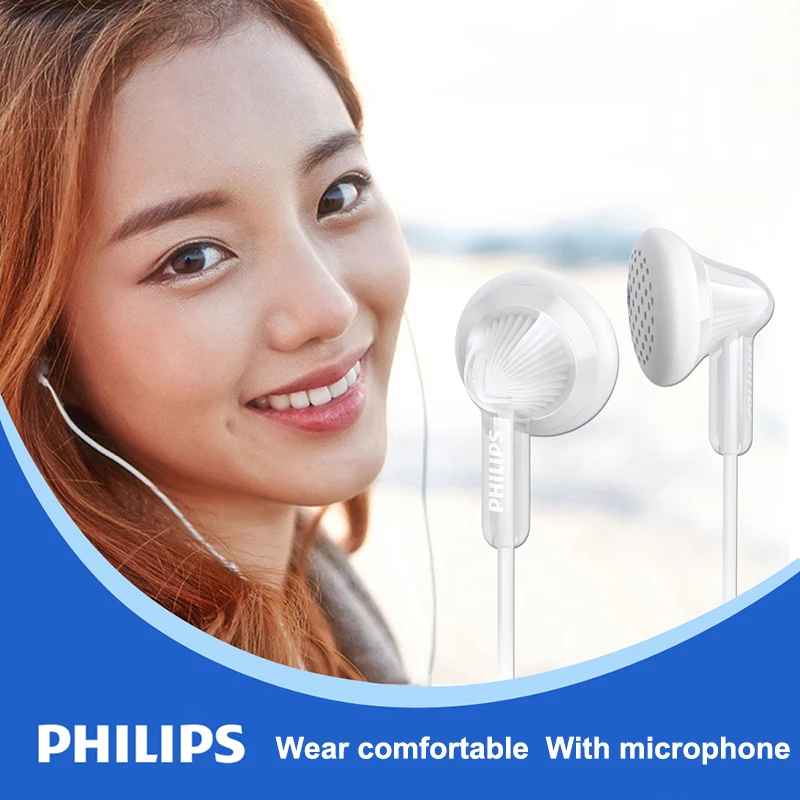 Original Philips SHE3015 Support Microphone Wire Control Wired In-ear for Huawei P10 with 3.5mm Plug Smart phone Official Test