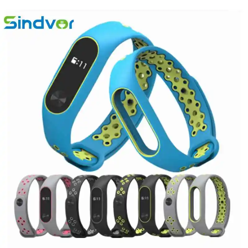 

Dual color Miband 2 Strap Bracelet pulseira mi band 2 Strap Replacement Silicone Wriststrap for xiaomi mi 2 mi2 Smart Bracelet