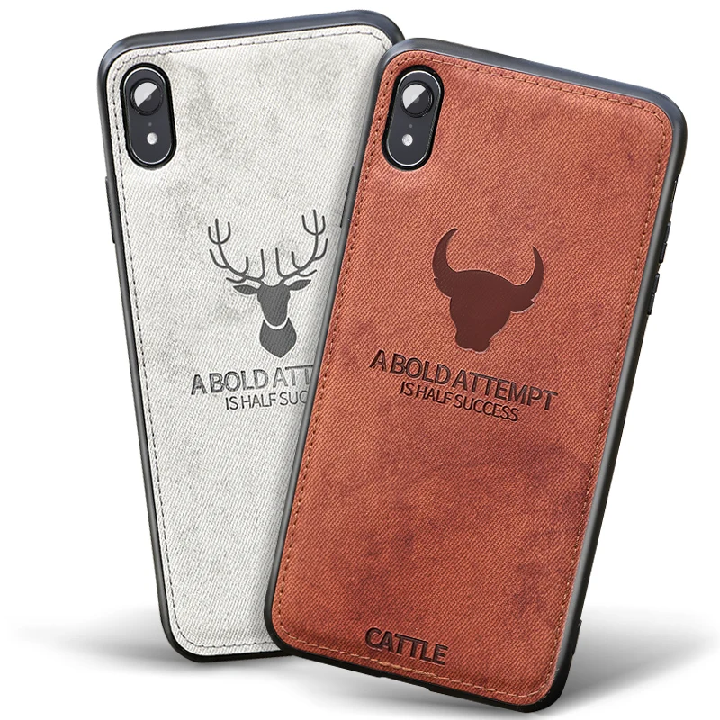 

Shockproof cloth phone Case for Iphone 6 7 8 7plus 8plus Case anti-fingerprint soft tpu leather Cover for Iphone X XS XR