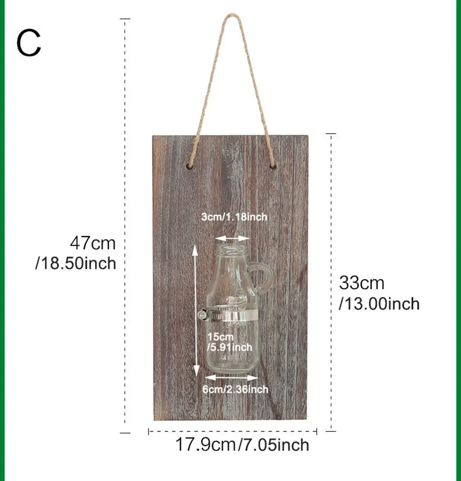 Стеклянная и деревянная ваза Террариум Вертикальная настенная Гидропоника растение бонсай цветочный горшок сеялка 3 варианта доступный домашний декор