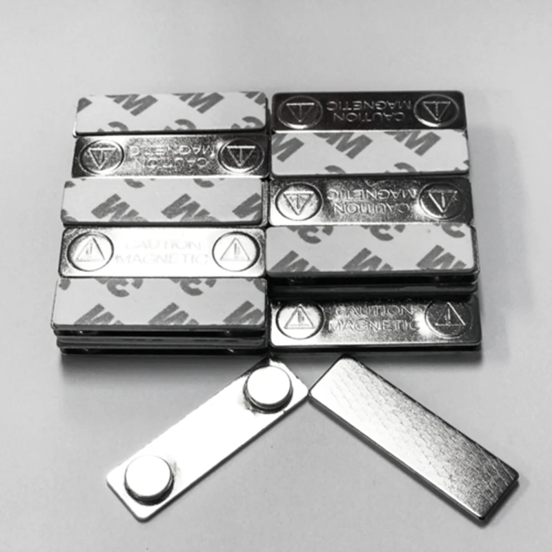 30pcs Silver 2 Name Tag Fastener ID Holder Strong Badge