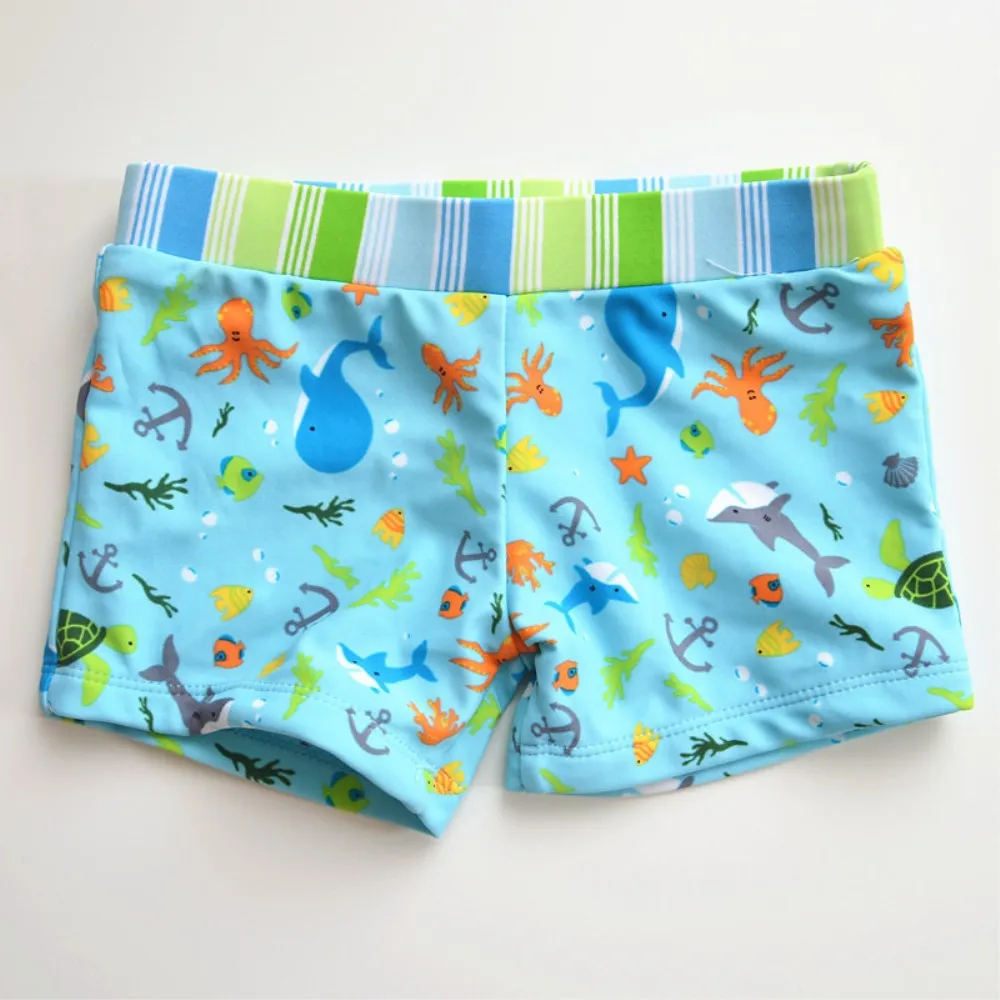 19 стилей Детские Infantil Дети с изображением рыбы мультфильм плавание короткий чемодан Мальчики Купальники Пляжные шорты детские купальный костюм - Цвет: Style N