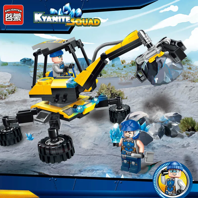 Enlighten City Educational Building Blocks Toys For Children Gifts Engineering Vehicle Kyanite Stickers Compatible With Legoe