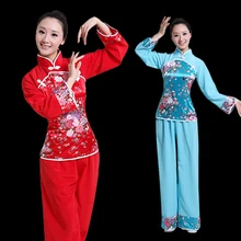 3XL национальные костюмы женские новые Drum Yangko танцевальная одежда группа одежда для танцоров китайский национальный костюм косплей сценическое представление 16