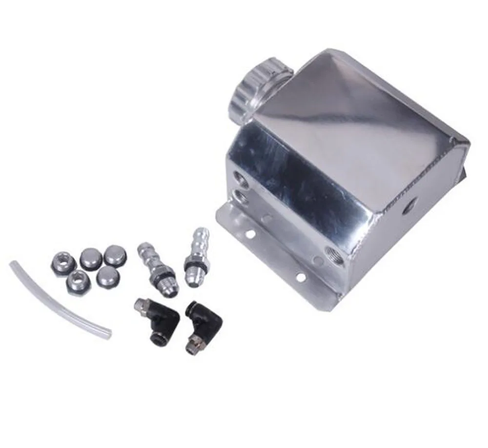 

Car Refit Universal Oil Catch Can Square Oil Venting Pot Oil Can Exhaust Pipe Modified Breathable Pot 1L