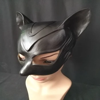 

Sexy Cartoon Catwoman Latex Mask Full Head Rubber Masks Halloween Masquerade Party Cosplay Fancy Costume Props Adult Size