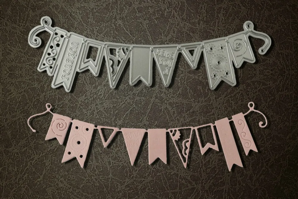 

Metal flag Cutting Dies Stencils for DIY Scrapbooking photo album Decorative Embossing DIY Paper Cards banner