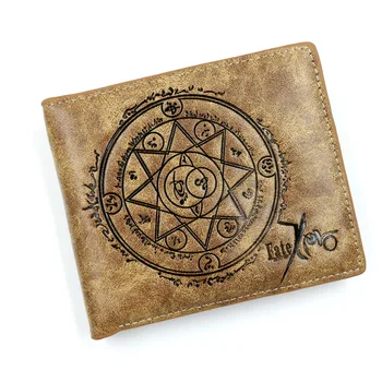 

Khaki Multilayer Japanese Anime Fate/Zero Fate/stay night PU short wallet