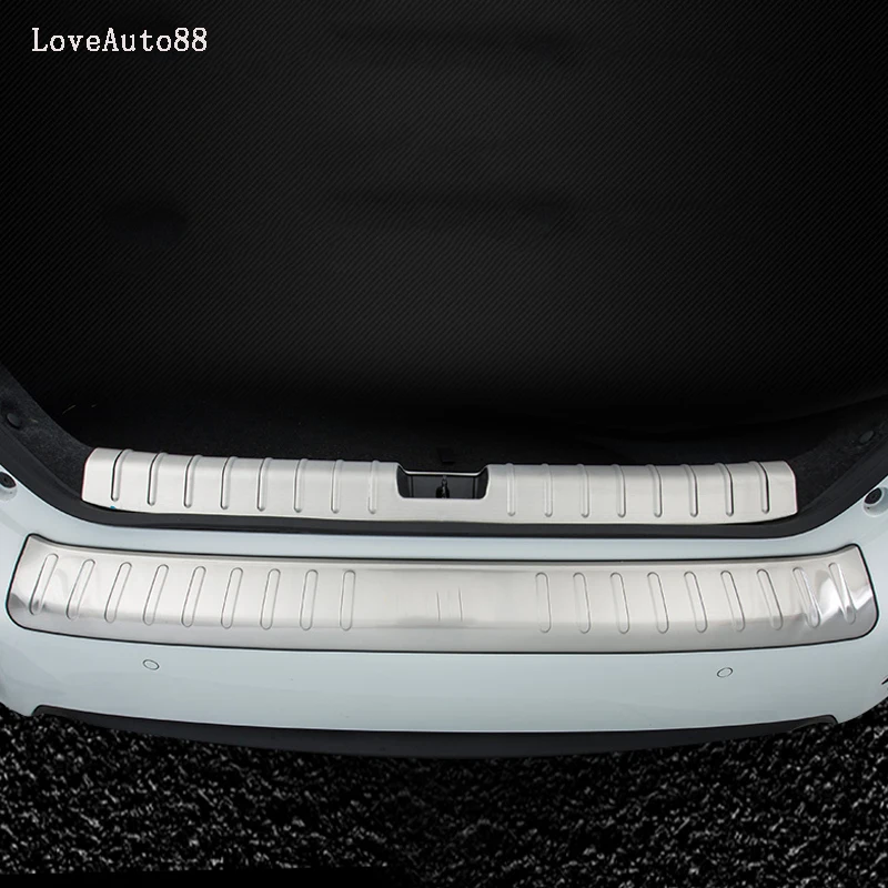 

Stainless Steel Inner Outer Rearguards Rear bumper Trunk Trim Bumper Pedal For Honda 10th Civic 2016 2017 Car Accessories