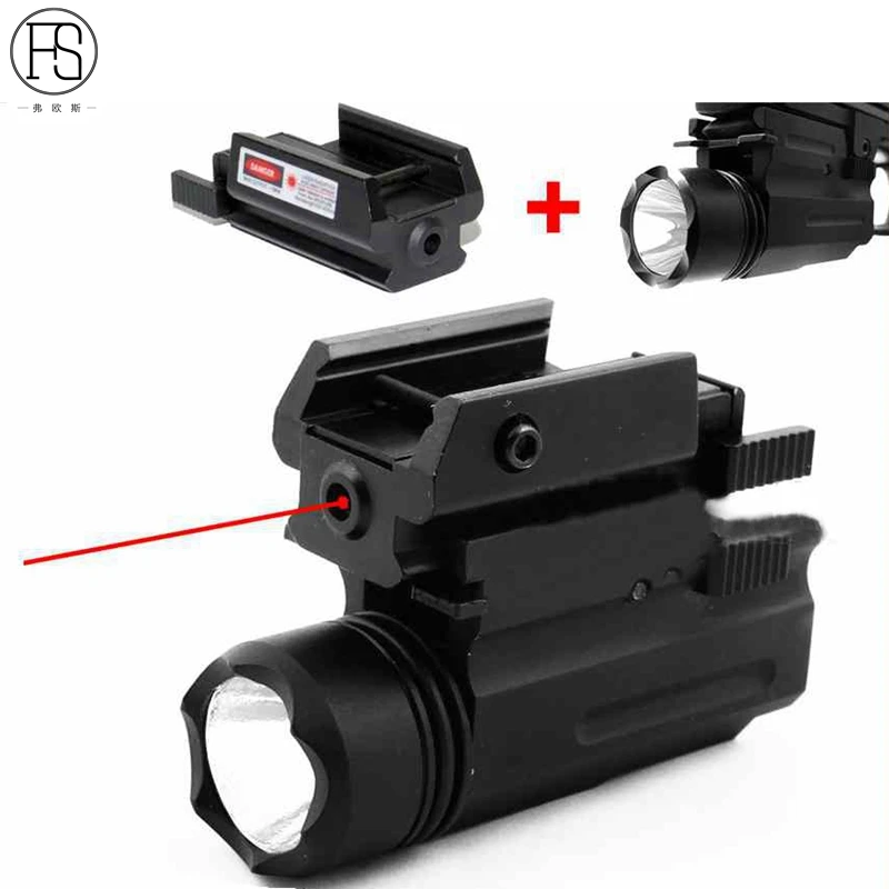 

Red Laser Sight and Glock Flashlight Combo Tactical Rifle Lights for Pistol Guns Glock 17,19, 22 Series Hunting Laser Sight