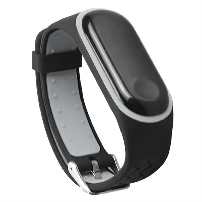 

7 Style Fashion Durable Silicone Replacement Wristband Bracelet Two-Color Wrist Strap Wristband For Xiaomi Mi Band 3 40NT20