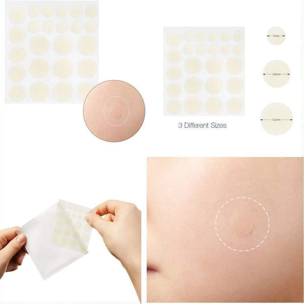 24pcs Hydrocolloid Acne Invisible Pimple Master Patch Skin Tag Remove