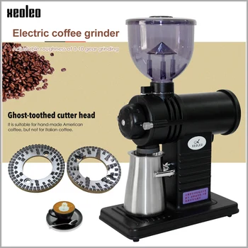 Xeoleo 전기 필터 커피 연마기, 고스트 이빨 78mm 버 연마기, 200W 전기 커피 밀러, 커피 밀 머신, 10 단계