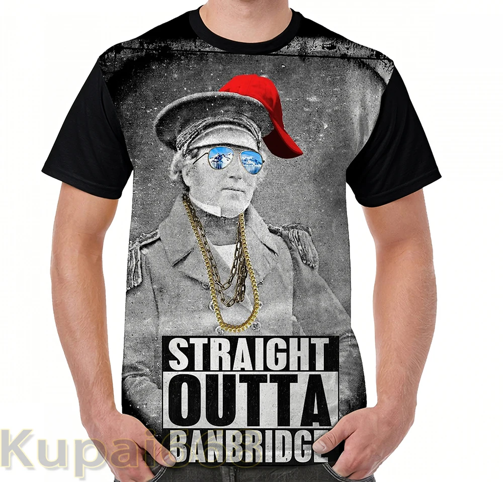 funny Graphic print t shirt men Tops tees Francis Crozier Straight Outta Banbridge women T-Shirt Short Sleeve Casual tshirts | Мужская