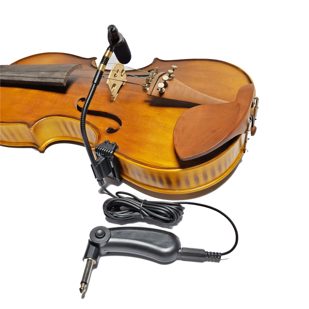 Скрипка гусиная шея конденсаторный микрофон с фантомным преобразователем мощности предусилитель 6,35 мм connetor хороший для уличного представления