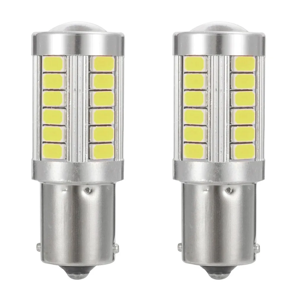 

2pcs Super Bright 1156/BA15S/P21W 1157/BA15D/P21 5W 33SMD LED Car Turn light Reverse Lamp Brake light Tail Lamp Rear Bulb 12V