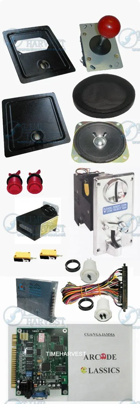 

DIY Arcade parts Bundles kits With Joystick Push button Microswitch Coin door Jamma harness for Arcade Machine/Game cabinet