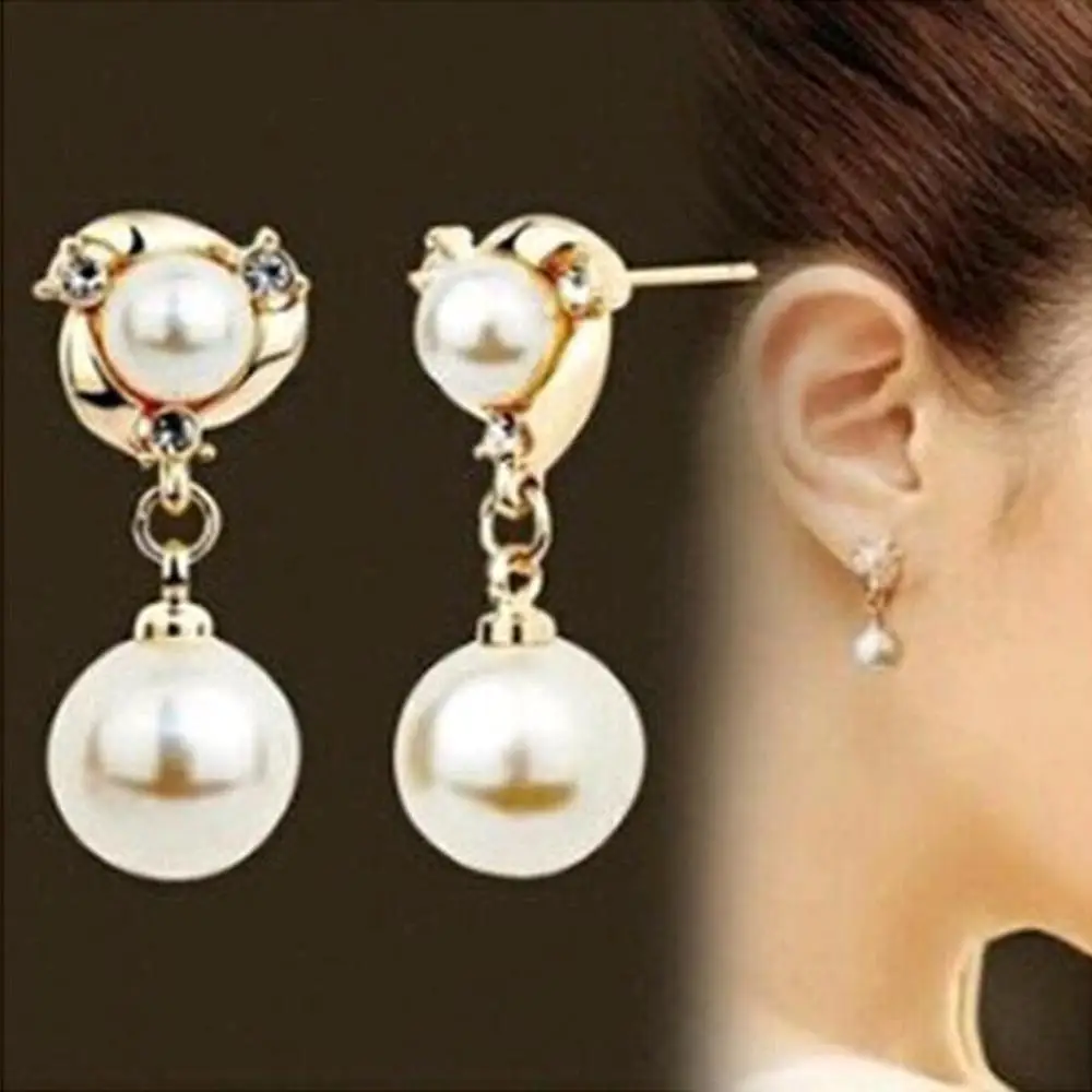 Buy IPARAM 2016 new fashion crystal imitation pearl jewelry earrings a