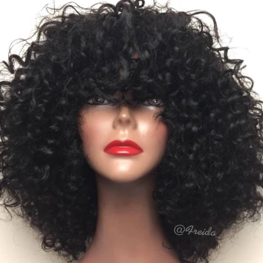 

Cheap kinky curly synthetic lace front wig glueless heat resistant synthetic lace front wig for black women synthetic curly wigs