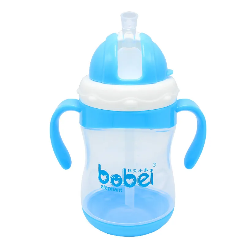 

Baby Straw Straw Leak Proof Cup With Handle Portable Lovely Cartoon Penguin Cup Training Drink Water Bottle 300ml