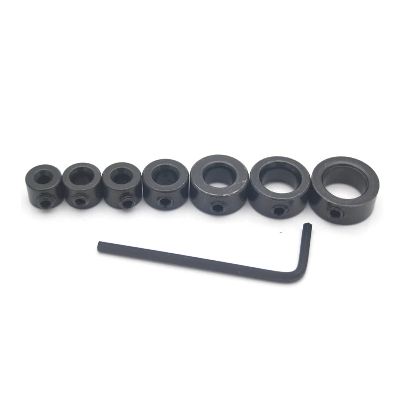 

7PCS drill bit stop collar set With Wrench Woodworking Drill Bit Depth Stop Collars Ring 3/4/5/6/8/10/12mm