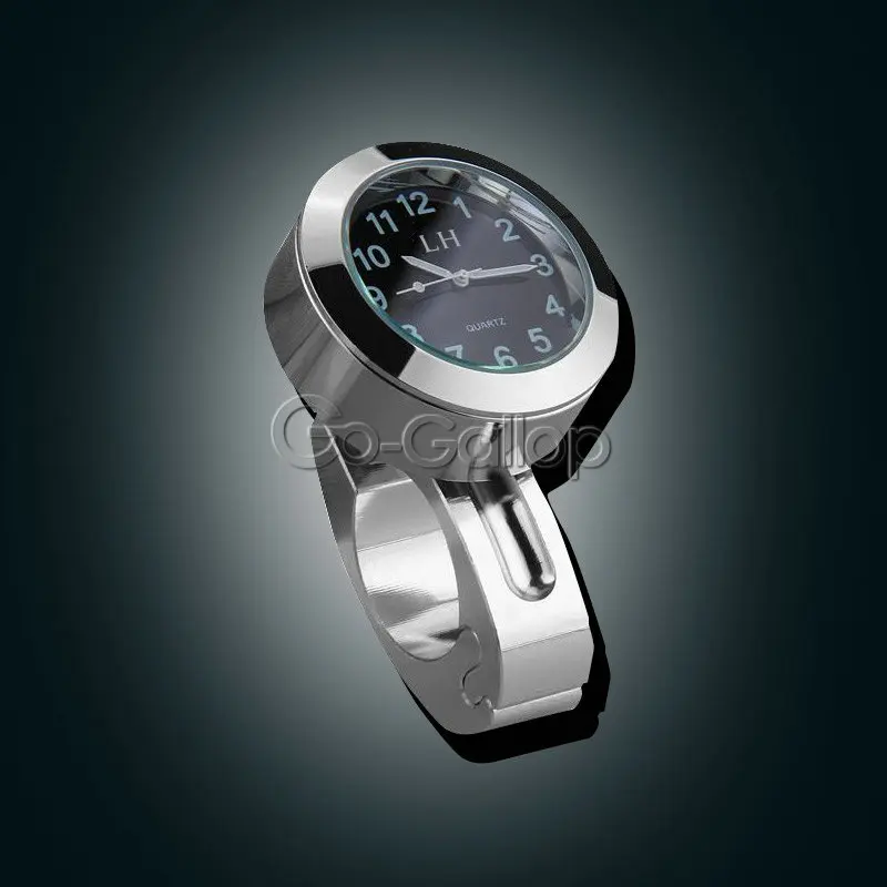 Handlebar Mount Chrome Clock For Honda Shadow VT 600 750 1100 VTX 1300 1800 