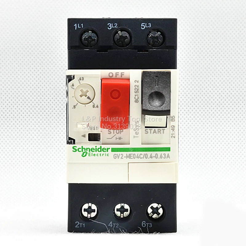 

New Original Schneider GV2-ME04C Motor Protection Circuit Breaker GV2ME04C 0.4-0.63A Push Button 3P Thermal Magnetic Type