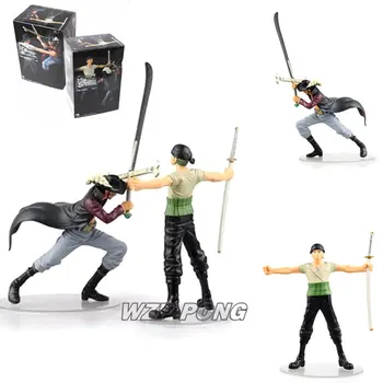

13cmOne Piece Roronoa Zoro VS Dracule Mihawk figure Model Toy PVC action figure Brinquedos for Children Birthday Gift