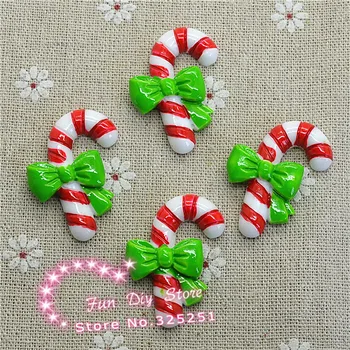 

28*35mm resin Chirstmas candy cone flat back cabochon for decoration 50pcs/lot