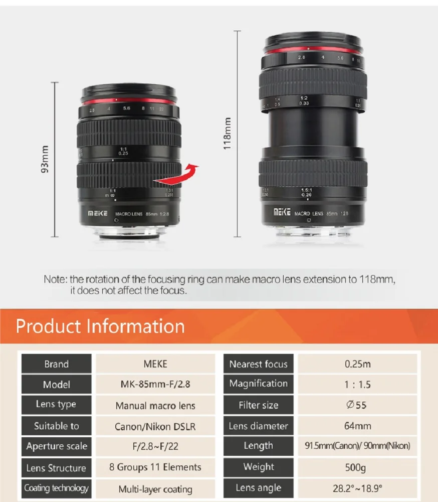 Meike 85 мм f2.8 ручная фокусировка полная Рамка Средний телеобъектив 1,51 макро объектив и ПОРТРЕТНАЯ ФОТОГРАФИЯ для Nikon SLR камер
