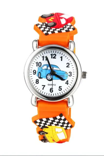 Orange Kids Cartoon Watch Cute Car Children's Watches Waterproof Quartz Leather Orange Kids Cartoon Watch Cute Car Children's Watches Waterproof Quartz Leather