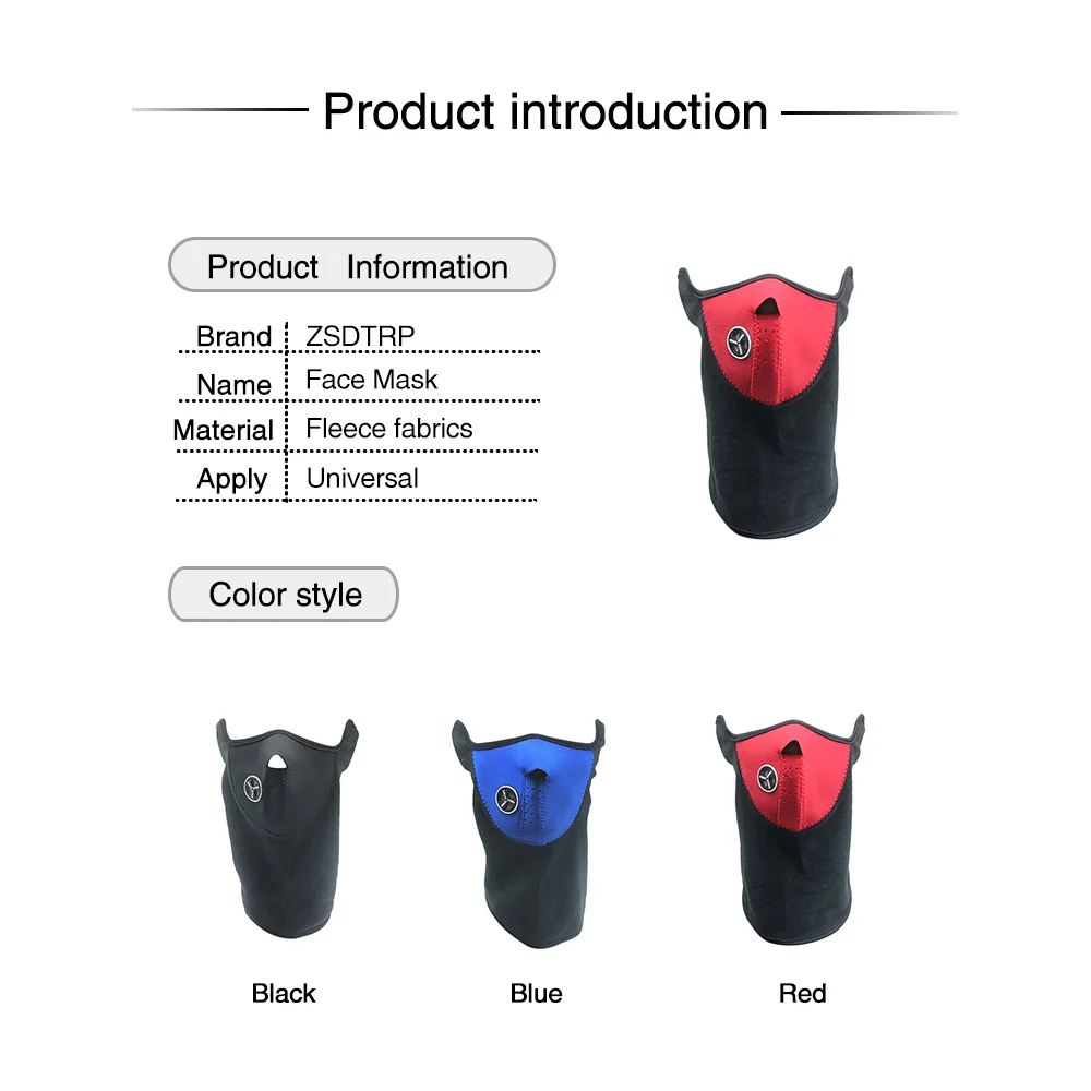 ZSDTRP Балаклава, лыжная полумаска для лица, шапка, зимняя штормовка, маска для лица, грелка для шеи, мотоциклетная шапка для сноуборда, шапка