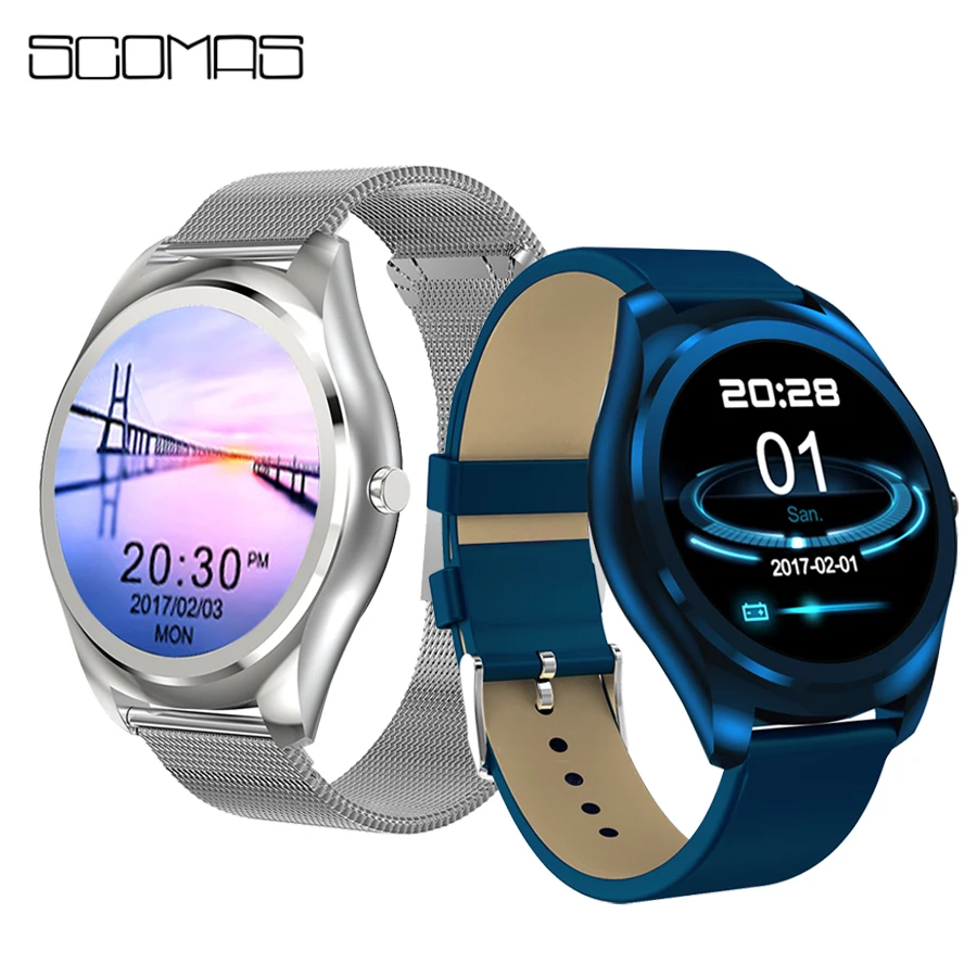 

SCOMAS N3 Smart Watch 1.3"HD Touch Screen Support Bluetooth Phone Call Heart Rate Monitor Pedometer Music Player Smartwatch